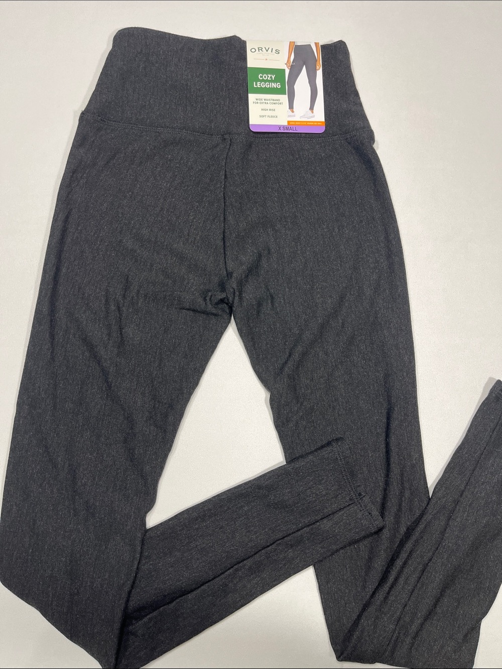 NWT Orvis Cozy Leggings Fleece Lined‎ High Rise Gray XS
